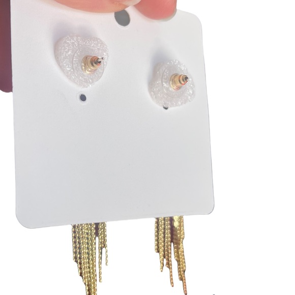 Rhinestone Star Tassel Earrings - Picture 5 of 10